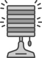 Lamp Line Filled Greyscale Icon Design vector