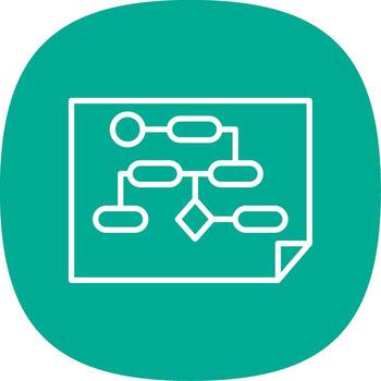 Work Flow Process Line Curve Icon Design vector