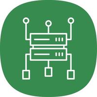 Data Structure Line Curve Icon Design vector