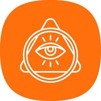 Eye Of Providence Line Curve Icon Design vector