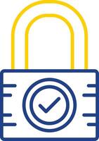 Padlock Line Two Colour Icon Design vector