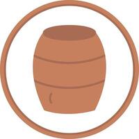 Barrel Flat Circle Icon vector