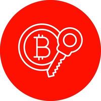 Bitcoin Multi Color Circle Icon vector