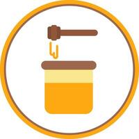 Honey Flat Circle Icon vector