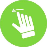 Swipe Left Multi Color Circle Icon vector