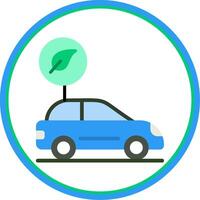 Zero Emission Flat Circle Icon vector