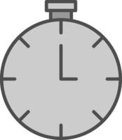 Timer Line Filled Greyscale Icon Design vector