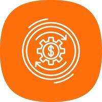 Return On Investment Line Curve Icon Design vector