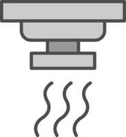 Smoke Detector Line Filled Greyscale Icon Design vector