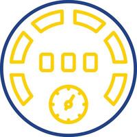 Gauge Line Two Colour Icon Design vector