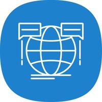 Global Forum Line Curve Icon Design vector