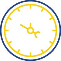Clock Line Two Colour Icon Design vector