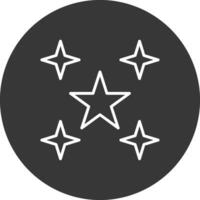 estrellas línea invertido icono diseño vector