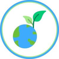 salvar planeta plano circulo icono vector