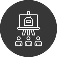 Training Course Line Inverted Icon Design vector