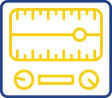 Dial Line Two Colour Icon Design vector