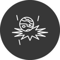 Supernova Line Inverted Icon Design vector