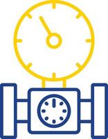 Pressure Gauge Line Two Colour Icon Design vector