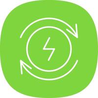 Electricity Line Curve Icon Design vector