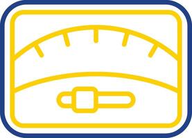 Dial Line Two Colour Icon Design vector