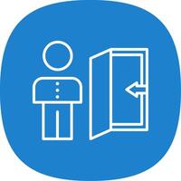 Staff Dismissal Line Curve Icon Design vector