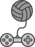 Ball Line Filled Greyscale Icon Design vector