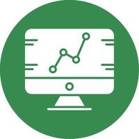 Stats Multi Color Circle Icon vector