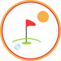 Golf Flat Circle Icon vector