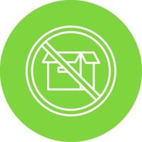 Prohibited Sign Multi Color Circle Icon vector