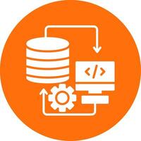 Data Storage Multi Color Circle Icon vector