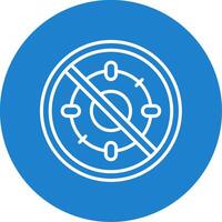 Prohibited Sign Multi Color Circle Icon vector