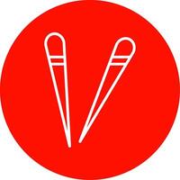 Chopsticks Multi Color Circle Icon vector