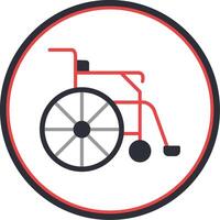 Disabled Flat Circle Icon vector