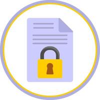 Confidentiality Flat Circle Icon vector