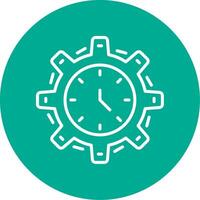 Time Management Multi Color Circle Icon vector