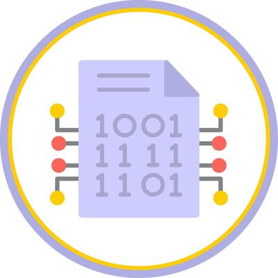 Encryption Data Flat Circle Icon