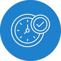 Clock Multi Color Circle Icon vector