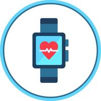 Smart Watch Flat Circle Icon vector