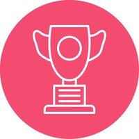 Trophy Multi Color Circle Icon vector