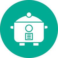 Rice Cooker Multi Color Circle Icon vector