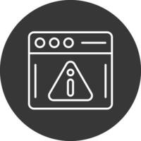 advertencia línea invertido icono diseño vector