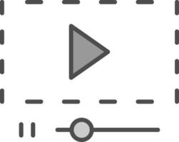 línea lleno escala de grises icono diseño vector