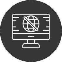 No Signal Line Inverted Icon Design vector