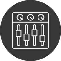 Sound Mixer Line Inverted Icon Design vector