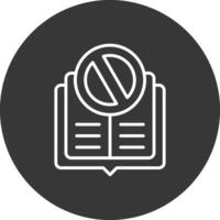 Rejected Line Inverted Icon Design vector