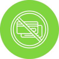 Prohibited Sign Multi Color Circle Icon vector