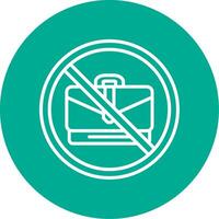 Prohibited Sign Multi Color Circle Icon vector