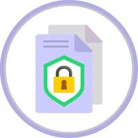 Privacy Policy Flat Circle Icon vector