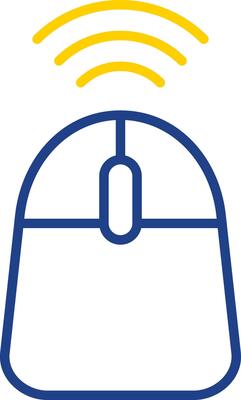 Mouse Line Two Colour Icon Design