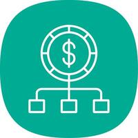 Budget Line Curve Icon Design vector